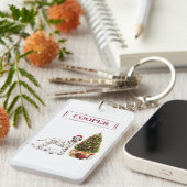 Weihnachten - Hund und Baum Schlüsselanhänger (Vorderseite rechts)