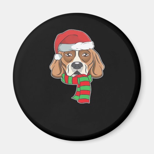 Weihnachten Hund Weihnachten Weihnachten Weihnacht Magnet (Vorne)