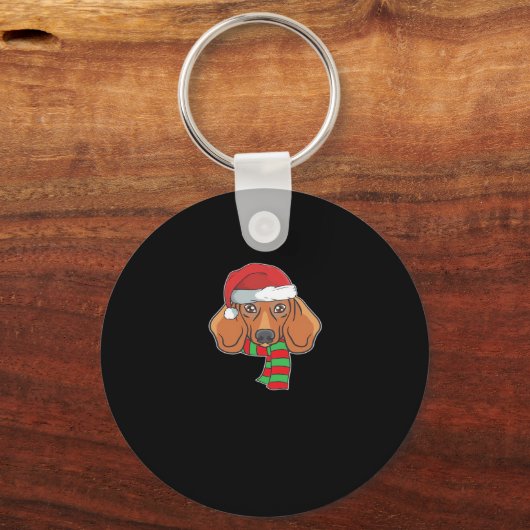 Weihnachten Hund Xmas Weihnachtsfeiertag G Schlüsselanhänger (Vorderseite)