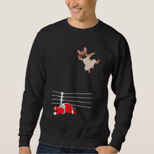 Weihnachten Hund Xmas Wrestling Weihnachtsgeschenk Sweatshirt