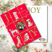 Weihnachten Hunde Spaß Foto Red Holiday Card