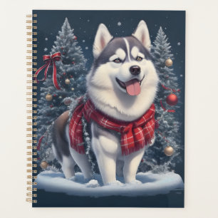 Weihnachten Husky Dog Magic Xmas Weihnachtsgeist Planer