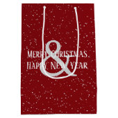 Weihnachten Husky mit rotem Scarf Mittlere Geschenktüte (Rückseite)