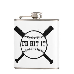 Weihnachten I würde es Weihnachtsbaseball schlage Flachmann