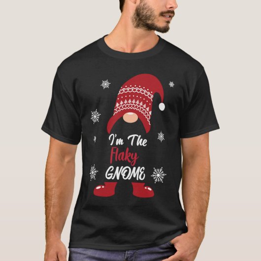 Weihnachten Ich bin Flaky Gnome Xmas Männer Frauen T-Shirt (Vorderseite)
