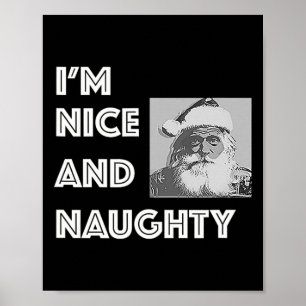 Weihnachten Ich bin nett und unartig Lustige Weihn Poster