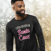 Weihnachten ich glaube Santa Caws lange geschlafen Tri-Blend Shirt