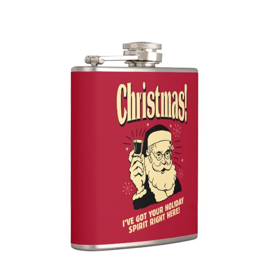 Weihnachten: Ich habe hier deinen Urlaubssgeist Go Flachmann (Rechts)