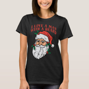 Weihnachten Ich Liebe Mann Mit Bart Santa Lustig X T-Shirt