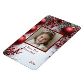 Weihnachten Ich Liebe Sie Oma Rote Ornamente Magnet (Linke Seite)