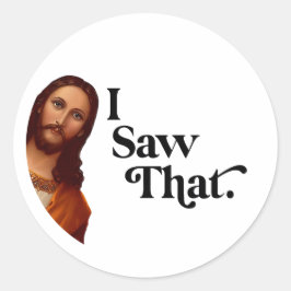 Weihnachten, ich sah diesen Jesus Runder Aufkleber