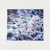 Weihnachten Idyll beeindruckend Wandteppich (Vorderseite (Horizontal))