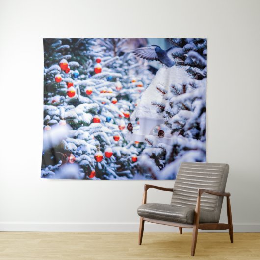 Weihnachten Idyll beeindruckend Wandteppich (Beispiel (Horizontal))