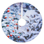 Weihnachten Idyll charmant Polyester Weihnachtsbaumdecke (Vorderseite)