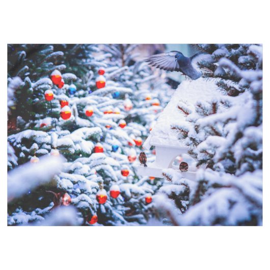 Weihnachten Idyll chic Tischdecke (Vorderseite (Horizontal))