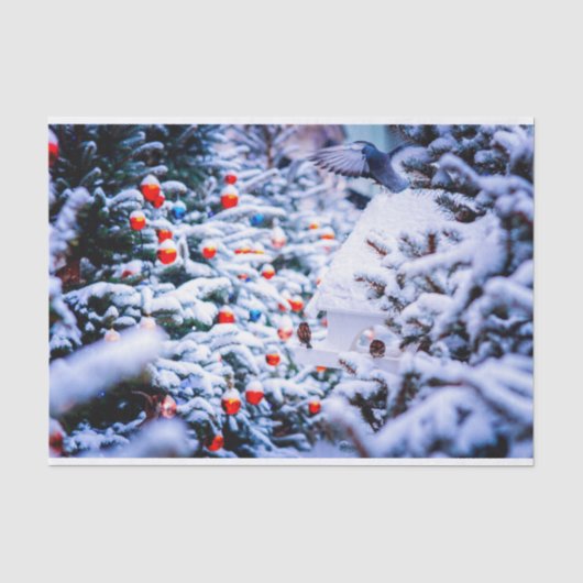 Weihnachten Idyll schön Seidenpapier (Vorderseite)