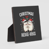 Weihnachten Igel-Umarmer Süßer Igel Feiertag Fotoplatte (Vorderseite)