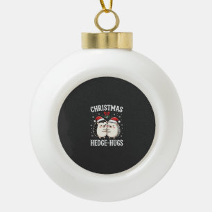 Weihnachten Igel-Umarmer Süßer Igel Feiertag Keramik Kugel-Ornament
