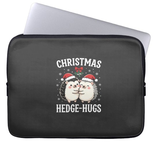 Weihnachten Igel-Umarmer Süßer Igel Feiertag Laptopschutzhülle (Vorderseite)