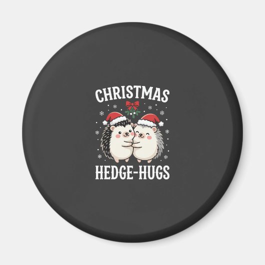 Weihnachten Igel-Umarmer Süßer Igel Feiertag Magnet (Vorne)