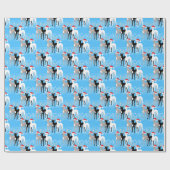 Weihnachten Iggy Italienische Windhunde in der Sch Geschenkpapier (Flach)