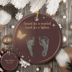 Weihnachten - Ihr Baby Foot druckt Schmetterling Keramik Ornament