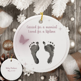 Weihnachten - Ihr Baby Foot druckt Schmetterling Keramik Ornament