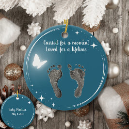 Weihnachten - Ihr Baby Foot druckt Schmetterling Keramik Ornament