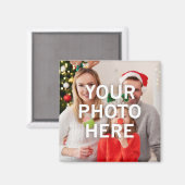 Weihnachten Ihr Foto hier Magnet (Vorderseite/Rückseite)
