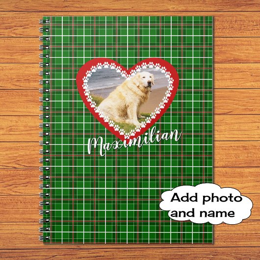 Weihnachten Ihr Foto rot grün Notizblock