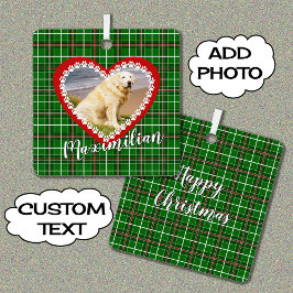 Weihnachten Ihr Foto rot grün Ornament Aus Metall