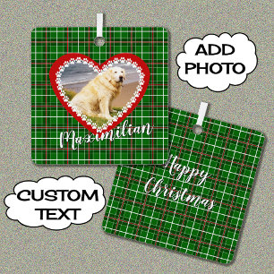 Weihnachten Ihr Foto rot grün Ornament Aus Metall