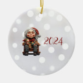 Weihnachten II Weihnachten Keramik Elf Ornament (Vorne)