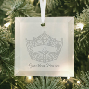 Weihnachten Ikonisch American Pageant Crown Glass Ornament Aus Glas