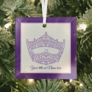 Weihnachten Ikonisch American Pageant Crown Glass  Ornament Aus Glas