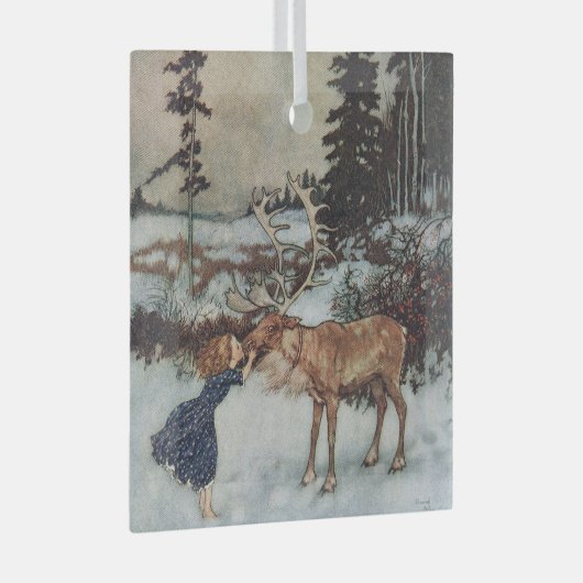 Weihnachten, Illustration Die Schneekönigin Ornament Aus Glas (Vorderseite Rechts)