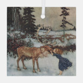 Weihnachten, Illustration Die Schneekönigin Ornament Aus Glas (Rückseite)