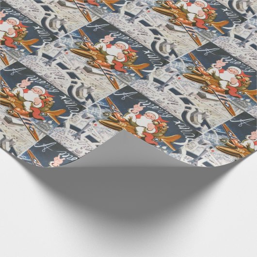 Weihnachten im 2. Jahrhundert Weihnachten im Flugz Geschenkpapier (Ecke)