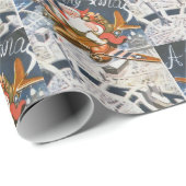 Weihnachten im 2. Jahrhundert Weihnachten im Flugz Geschenkpapier (Rolleneckpunkt)