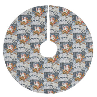 Weihnachten im 2. Jahrhundert Weihnachten im Flugz Polyester Weihnachtsbaumdecke