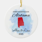 Weihnachten im Alabama Staat Ornament (Vorne)