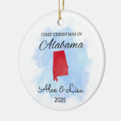 Weihnachten im Alabama Staat Ornament (Links)