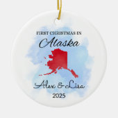 Weihnachten im Alaska Staat Ornament (Vorne)