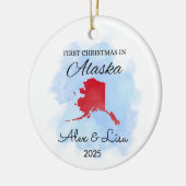 Weihnachten im Alaska Staat Ornament (Links)