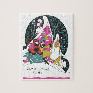 Weihnachten im alten Stil, elegante viktorianische Puzzle