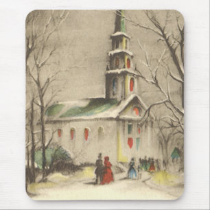 Weihnachten im alten Stil, Kirche in der Winterlan Mousepad