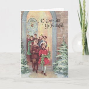 Weihnachten im alten Stil - O kommt, ihr Gläubigen Karte