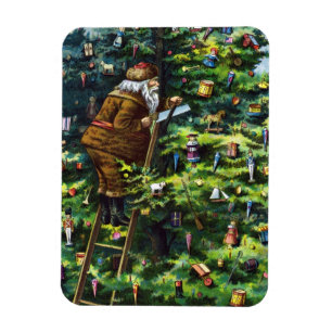 Weihnachten im alten Stil, viktorianischer Weihnac Magnet