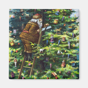 Weihnachten im alten Stil, viktorianischer Weihnac Magnet