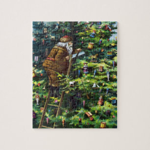 Weihnachten im alten Stil, viktorianischer Weihnac Puzzle